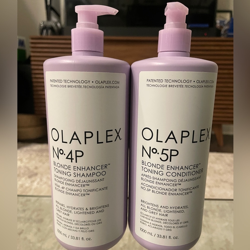 OLAPLEX Purple Shampoo and Conditioner No.4P and No.5P Blonde Enhancer Duo